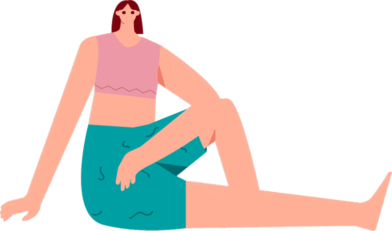 Women taking a rest after yoga