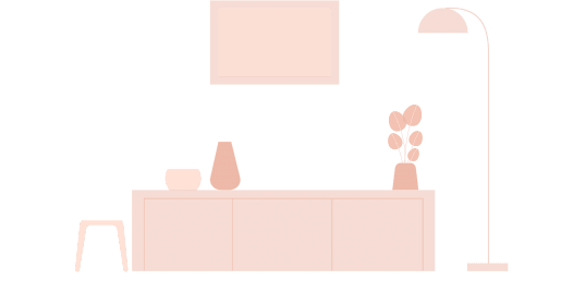 Yoga studio background sideboard