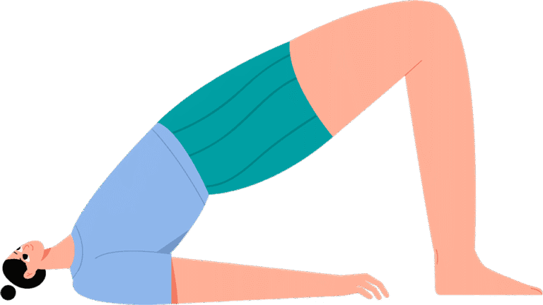 Woman in Bridge pose