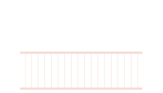 Yoga studio background railings