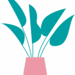 Decorative plant in red pot